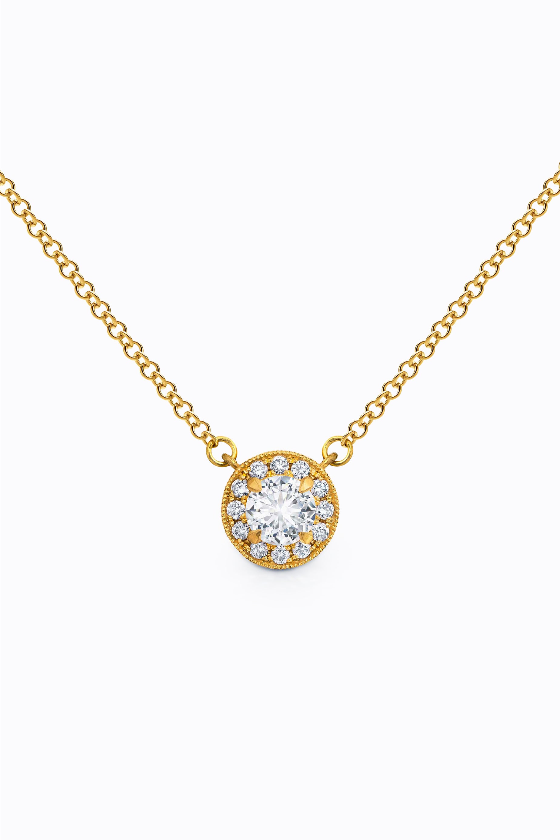 Round Multi-Diamond Pendant