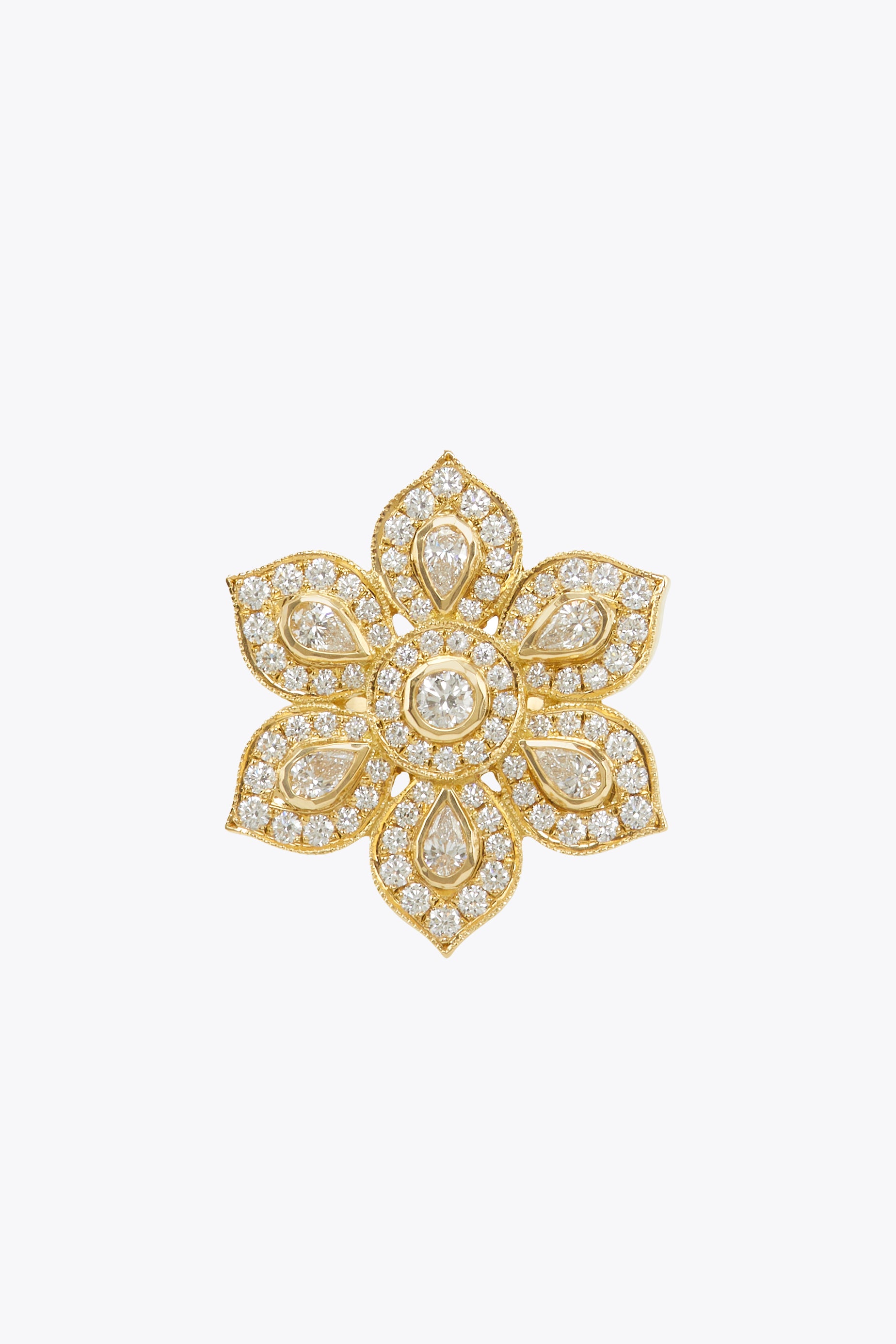Diamond Lotus Ring